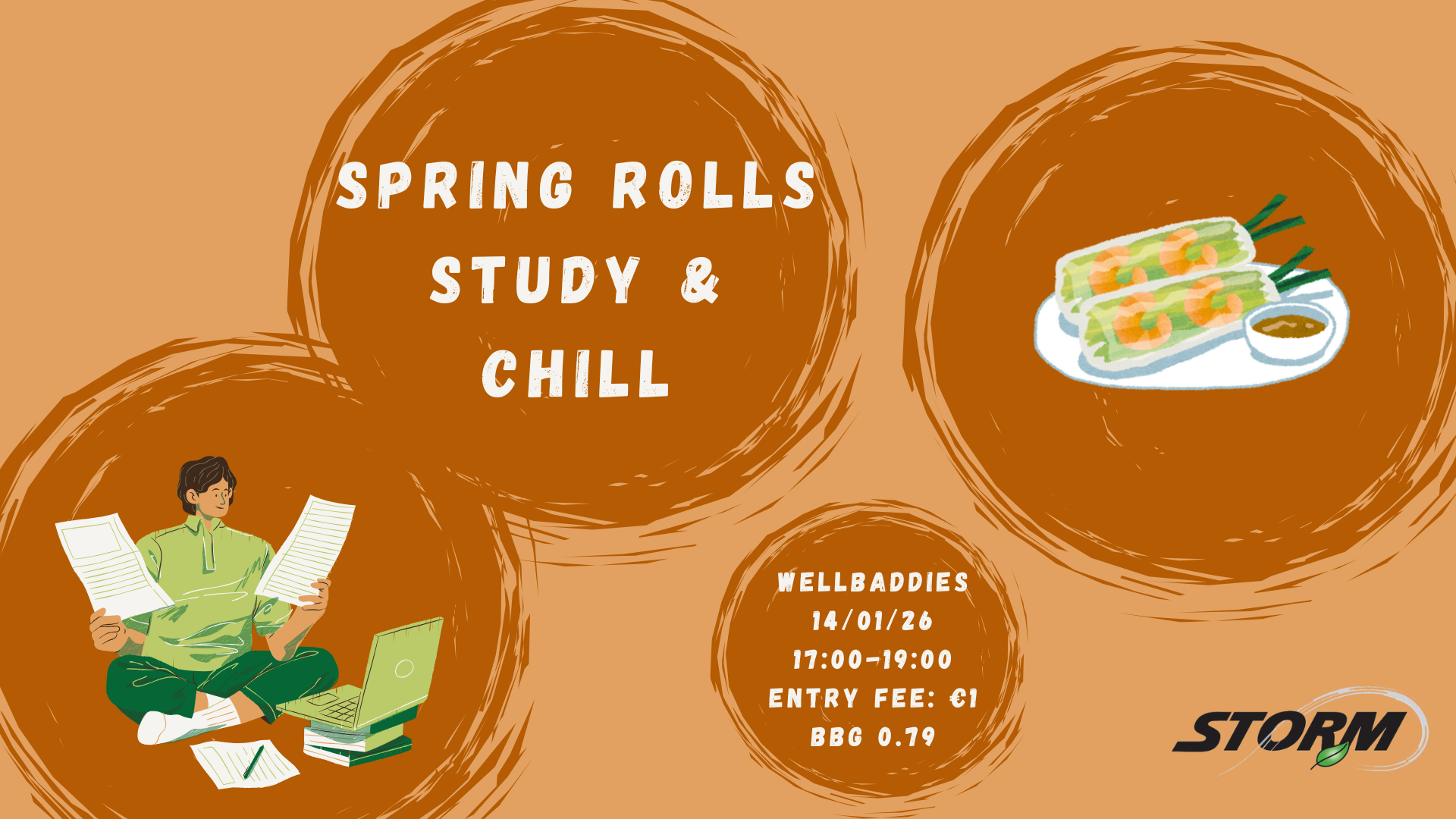 Wellbeing: Spring Rolls Study & Chill